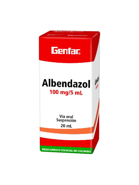 ALBENDAZOL SUSPENSION 20 ML GF TRS