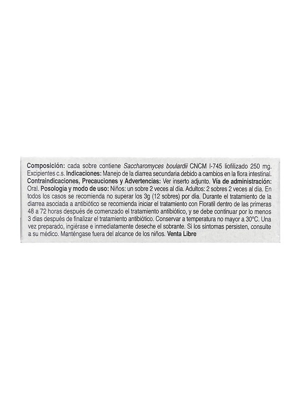FLORATIL 250 MG 10 SBS (DA) TRS