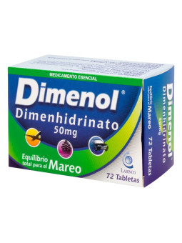 DIMENOL 50 MG 72 TABLETAS TRS