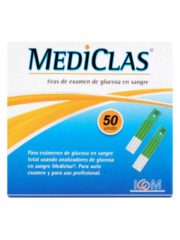 TIRAS REACTIVAS GLUC.MEDICLAS 50UD IC(RF TRS