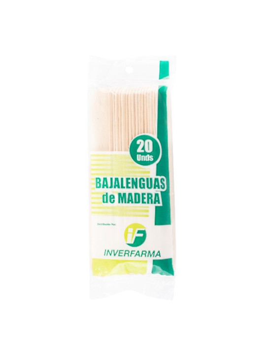 BAJALENGUAS INVERF. DE MADERA 20 UDS