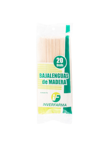 BAJALENGUAS INVERF. DE MADERA 20 UDS