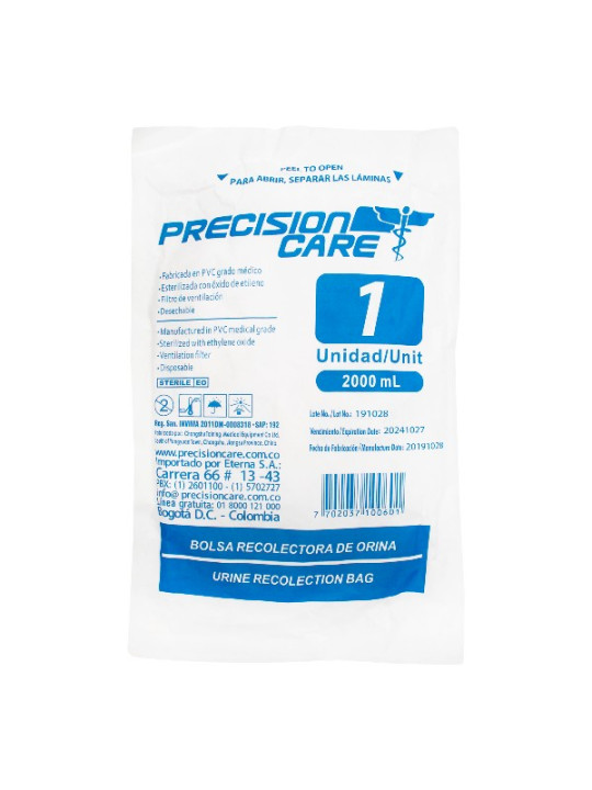 BOLSA RECOLECTORA DE ORINA 2000ML ETERNA