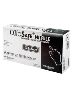 GUANTE NITRILO ALFA NEGRO T M 100 UND TRS