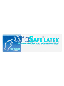 GUANTE EXAMEN ALFA LATEX 100 UDS S TRS
