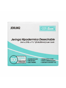 JERINGA ALFA 3P 3 ML 21X1 1/2 100 UDS TRS