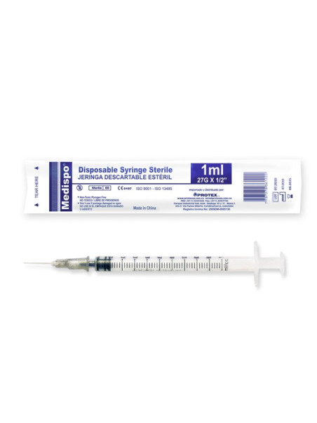 JERINGA MEDISPO 3P 1 ML 27X1/2 TRS