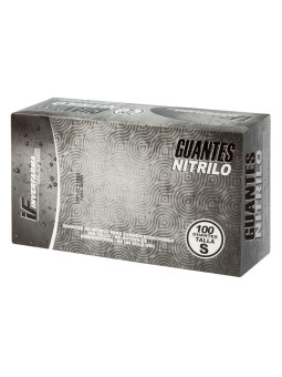 GUANTE NITRILO NEGRO T.S 100 UND INVERFA          
