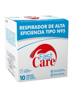 TAPABOCAS FAST CARE TIPO N95 10 UDS ICOM TRS