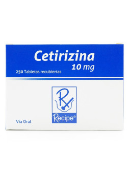 CETIRIZINA 10 MG 250 TABLETAS RC TRS