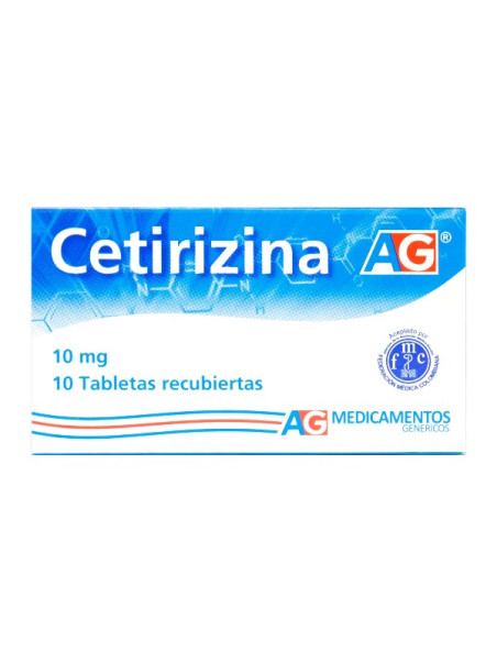 CETIRIZINA 10 MG 10 TABLETAS AG TRS