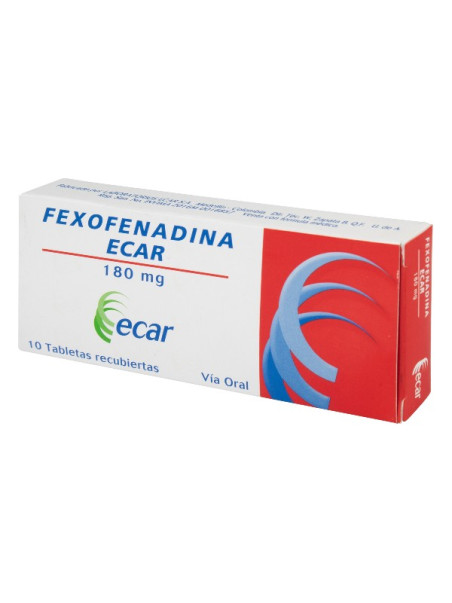 FEXOFENADINA 180 MG 10 TBS ECAR TRS