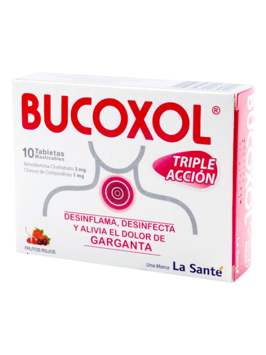 BUCOXOL TRIPLE ACCION F.ROJOS 10 TBS TRS