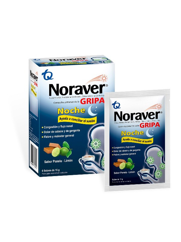 NORAVER GRIPA BEBIDA NOCHE 15 GR 6 SBS