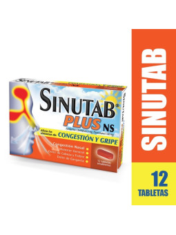 SINUTAB PLUS NS 12 TABLETAS TRS