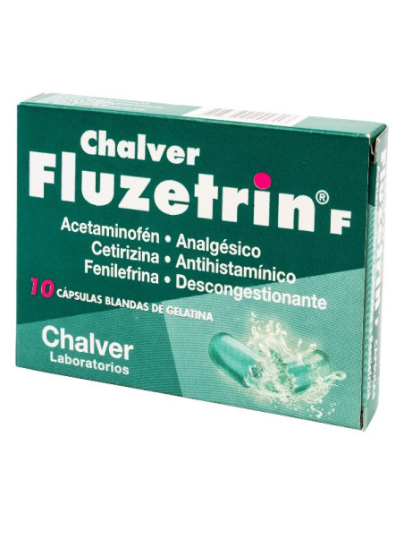 FLUZETRIN F 500 MG 10 CAPSULAS CBG