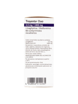 TRAYENTA DUO 2.5/1000 MG 60 TBS (A)(PAE)          