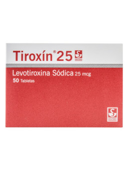 TIROXIN 25 MG 50 TABLETAS(PB) TRS