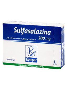 SULFASALAZINA 500 MG 10 TABLETAS RC TRS