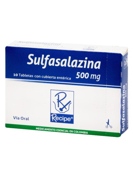 SULFASALAZINA 500 MG 10 TABLETAS RC TRS