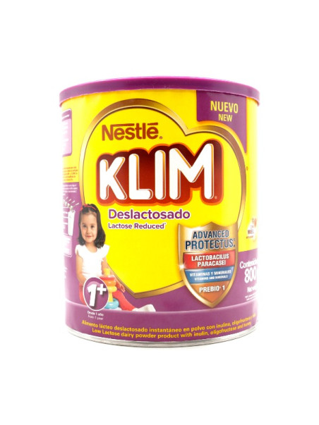 KLIM 1  DESLACTOSADA 800 GR TRS