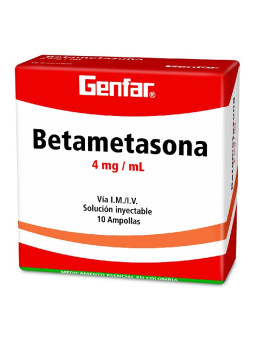 BETAMETASONA 4 MG 1 ML 10 AMPOLLAS GF TRS