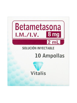 BETAMETASONA 8MG/2ML 10 AMPOLLA VT TRS