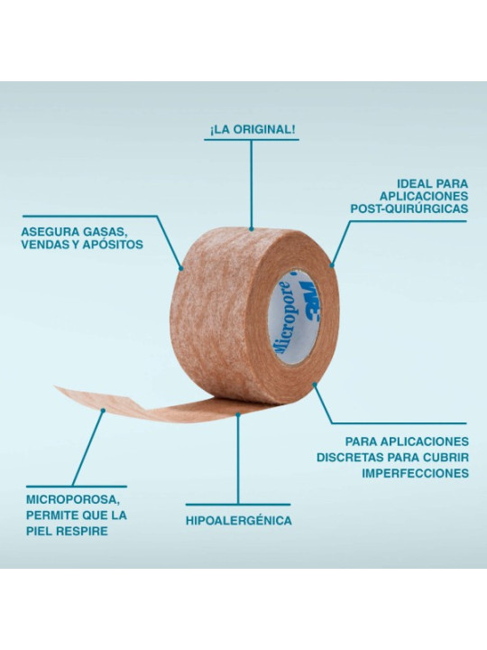 ESP.MICROPORE PIEL 12X5 (1/2X5) DISP. TRS