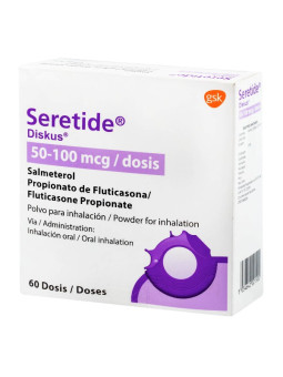 SERETIDE DISKUS 50/100 MCG 60 DOSIS(A)(M