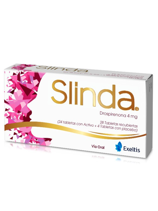 SLINDA DROSPIRENONA 4MG 28 TABLETAS