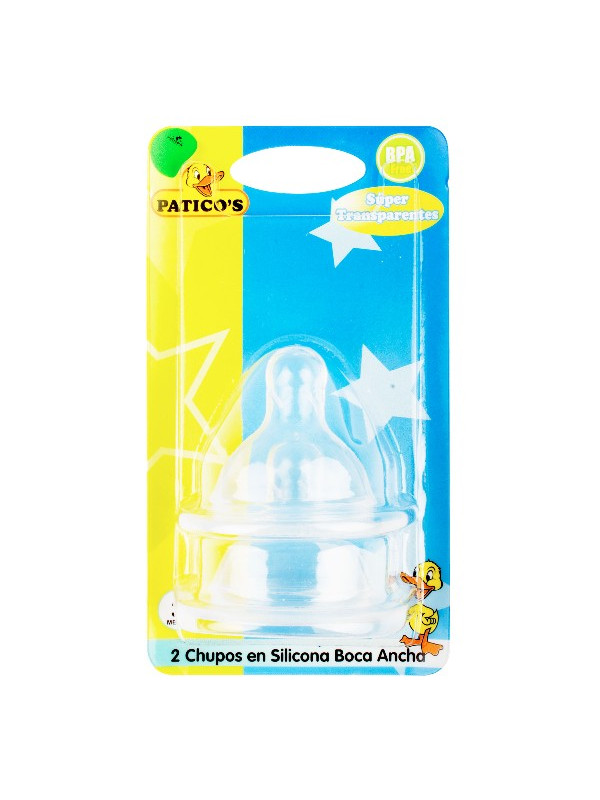 CHUPO PATICOS BOCA ANCHA SILICONA 2 UDS
