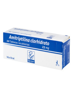 AMITRIPTILINA 25 MG 30 TABLETAS RC TRS