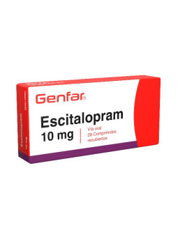 ESCITALOPRAM 10 MG 28 TABLETAS W (A) GF TRS