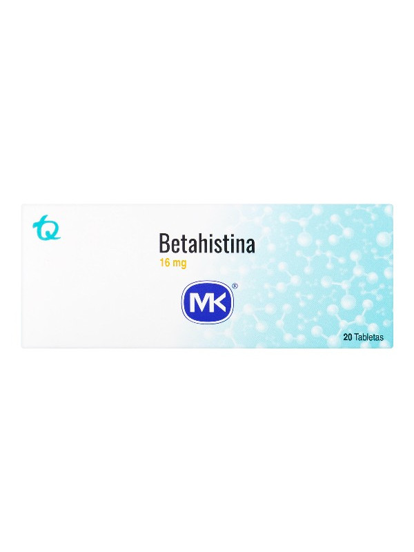 BETAHISTINA 16 MG 20 TBS MK