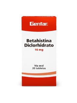 BETAHISTINA 16MG 20TABLETAS GF TRS