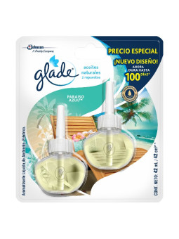AMBIENT.GLADE 2 ACEITE PARAISO AZUL TRS
