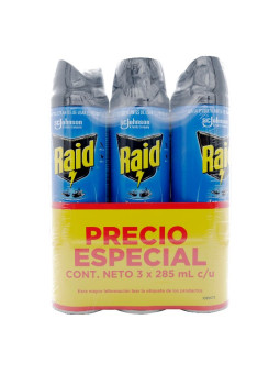 3 RAID ELIMINA VOLADORES 285 ML TRS