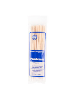 APLICADOR PRODEMA ALGODON MADERA 20 UDS