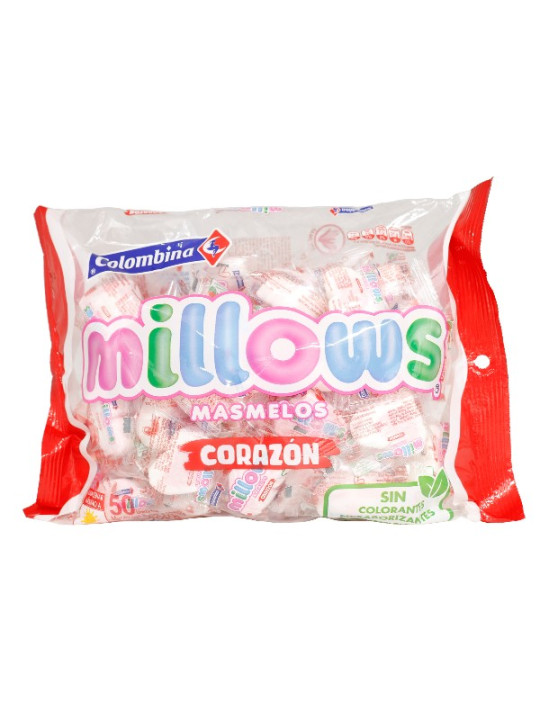 MASMELO MILLOWS CORAZON 50 UDS