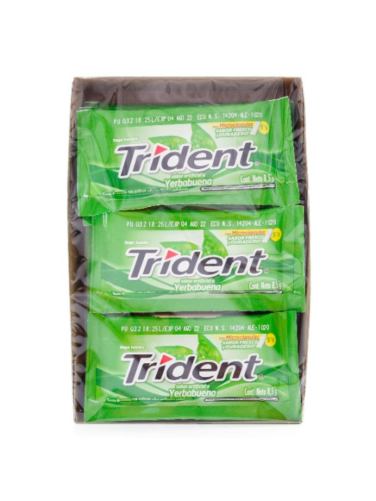 TRIDENT 5S YERBABPOS DISPLAY 18 UD 8.5G TRS