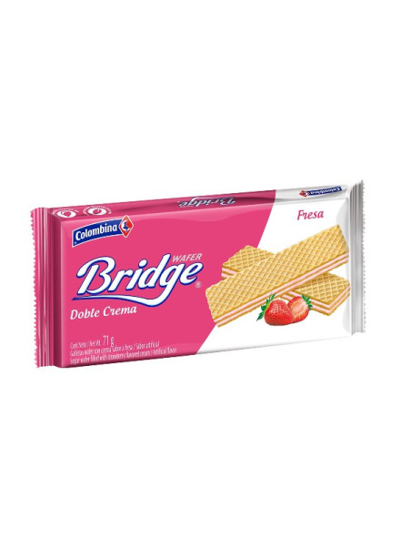 GALLETA WAFER BRIDGE FRESA 71 GR                  