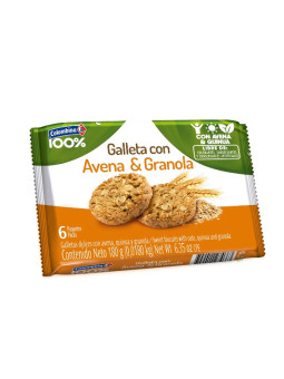 GALLETAS CON AVENA Y GRANOLA 6 UND                